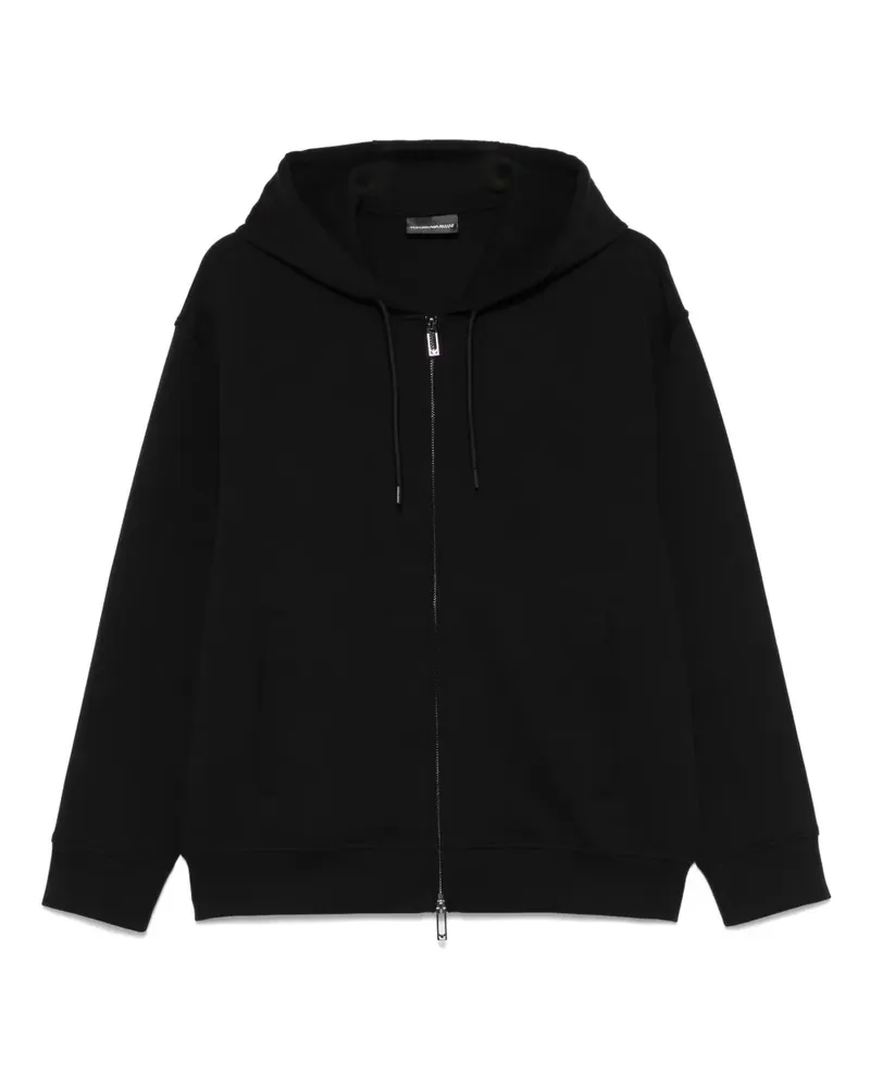 Emporio Armani Hoodie mit Logo-Prägung - Schwarz Schwarz