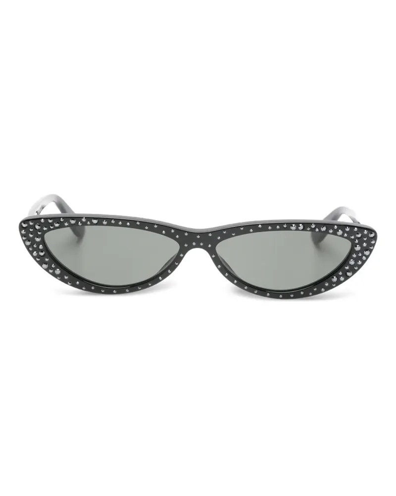 Alexander McQueen Sonnenbrille mit Cat-Eye-Gestell - Schwarz Schwarz
