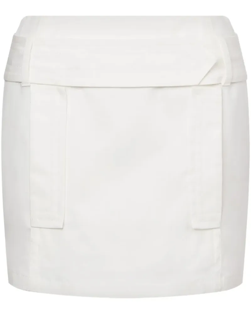 Alberta Ferretti Minirock aus Baumwollstretch - Weiß Weiß