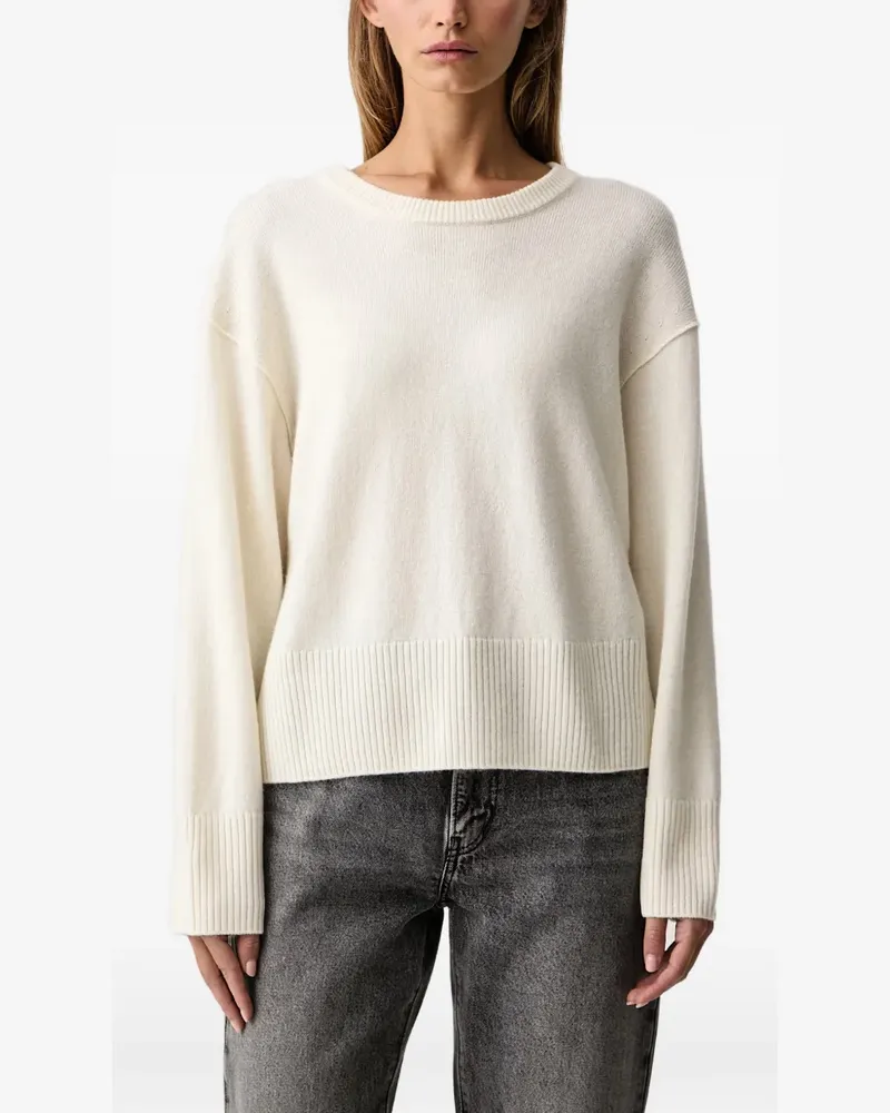 Marc O'Polo Pullover mit geripptem Besatz - Nude Nude