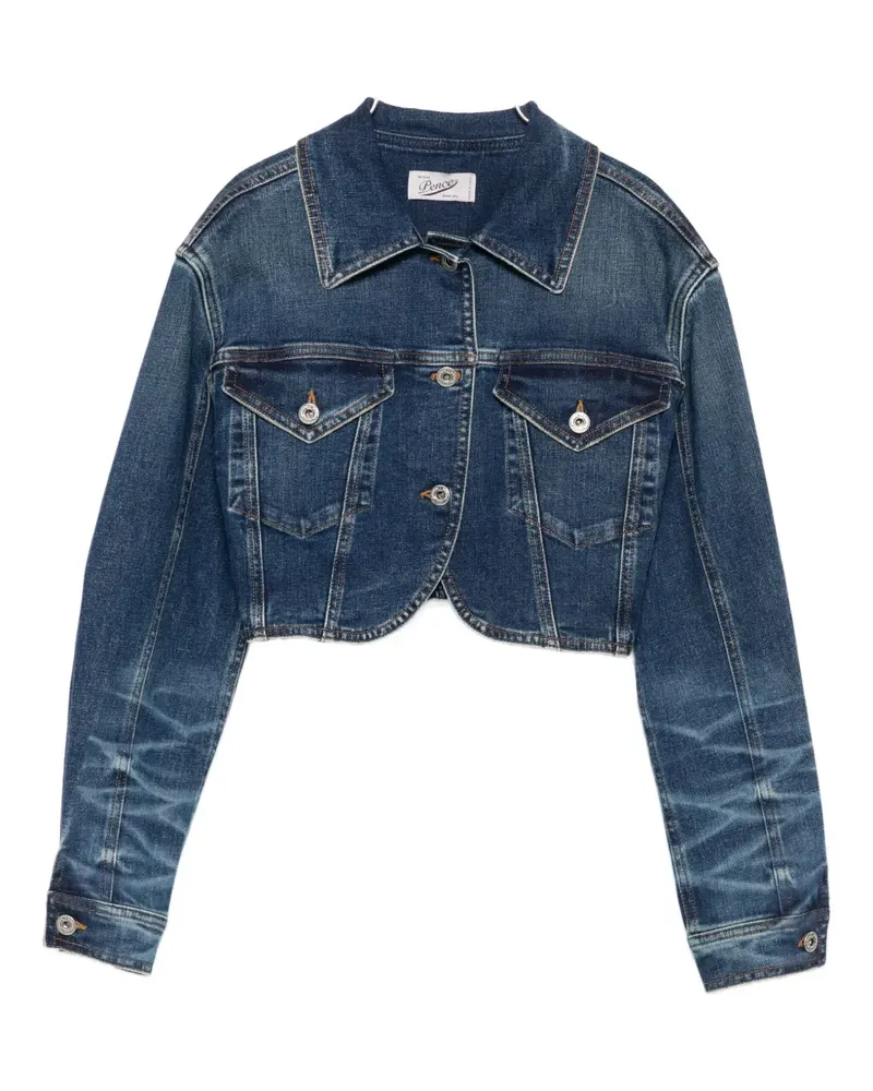PENCE whiskering-effect denim jacket - Blau Blau