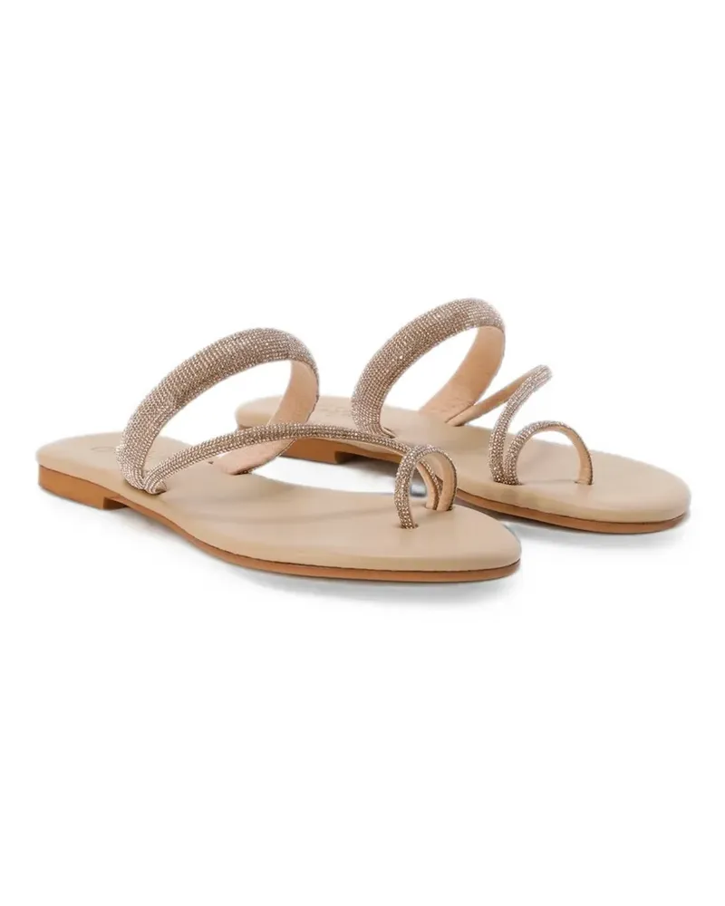 MC2 Saint Barth Cora Sandalen mit Kristallen - Nude Nude