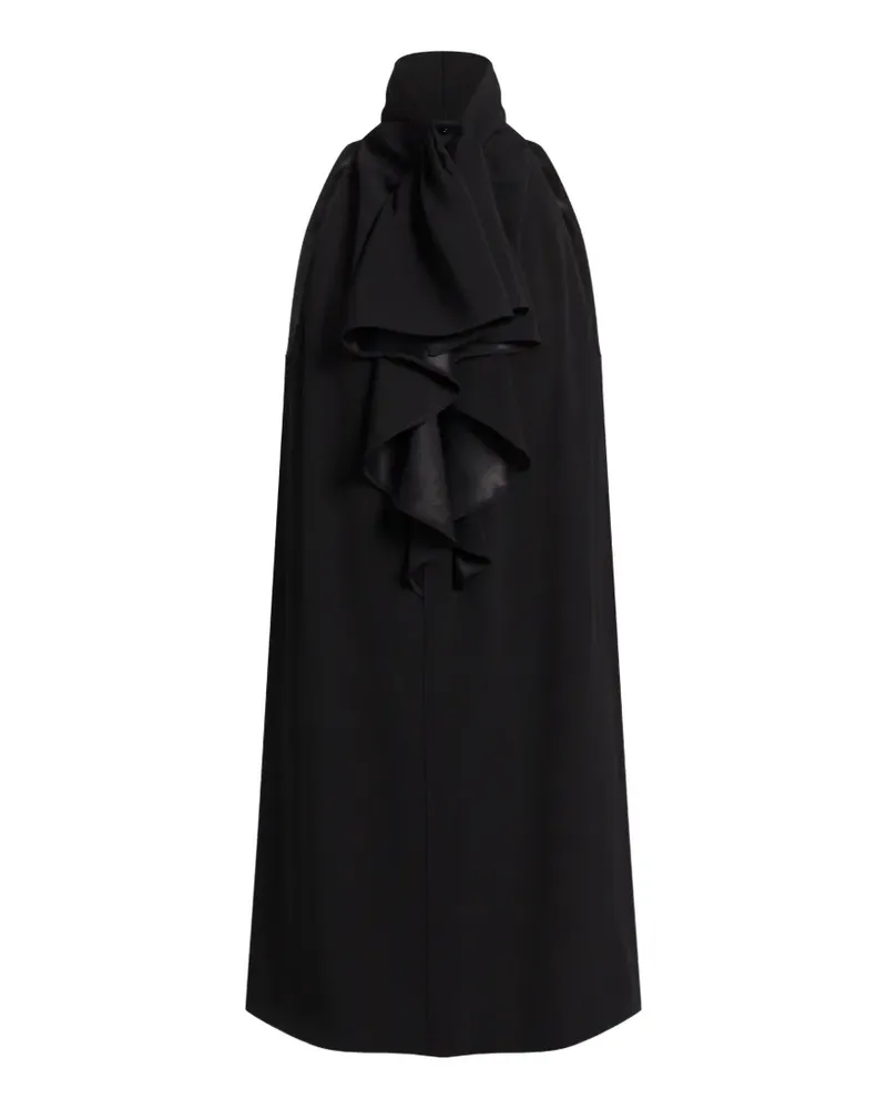 Alberta Ferretti Neckholder-Midikleid mit Rüschen - Schwarz Schwarz