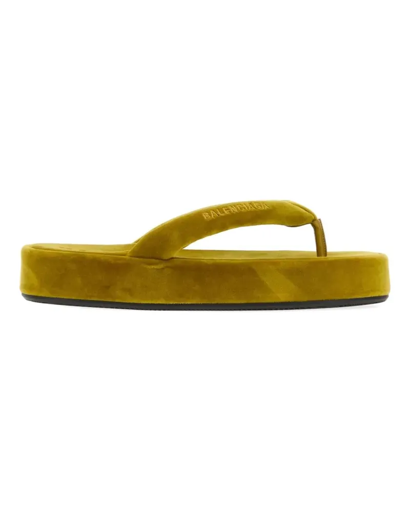 Balenciaga Jet Lag velvet slippers - Gelb Gelb