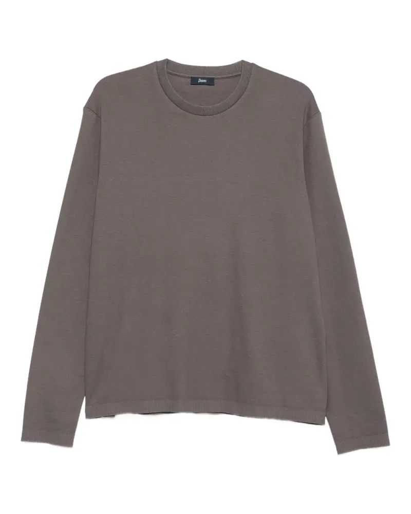 Herno crew-neck long-sleeve sweater - Nude Nude
