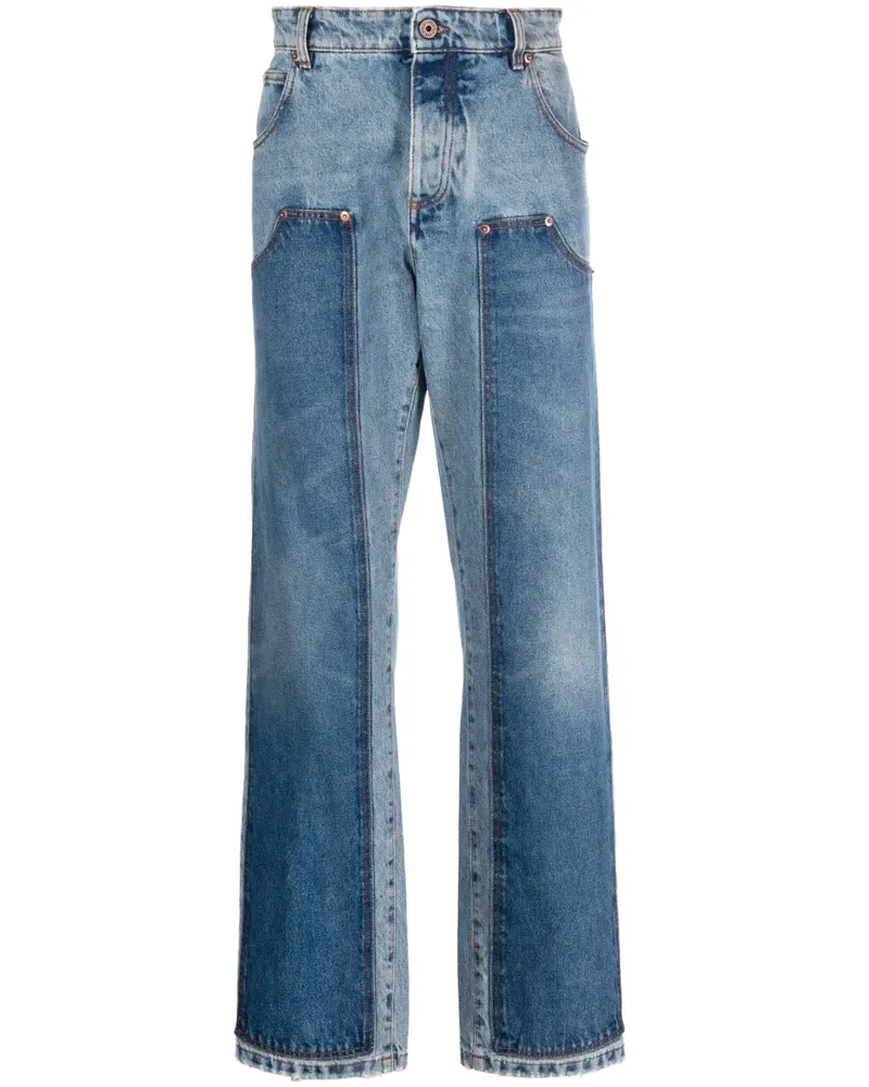 Balmain Gerade Jeans im Hybrid-Design - Blau Blau