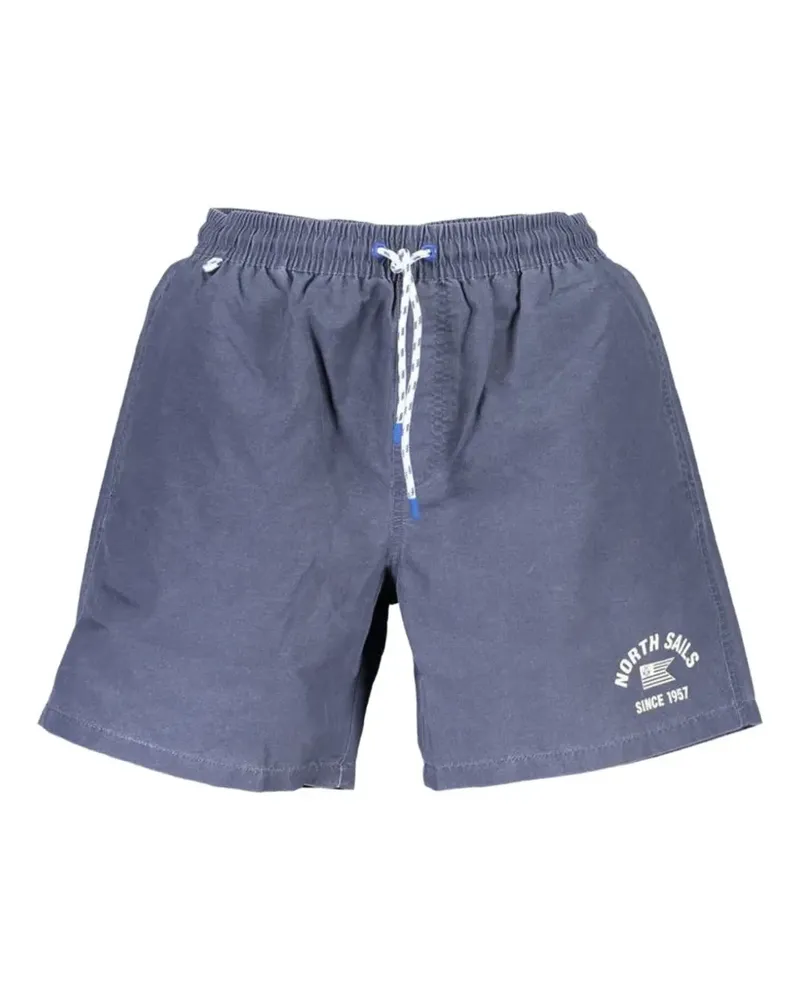 North Sails logo-print swim shorts - Blau Blau