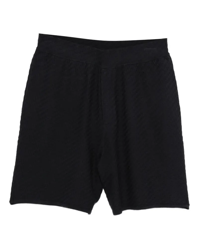 Emporio Armani Texturierte Shorts - Blau Blau