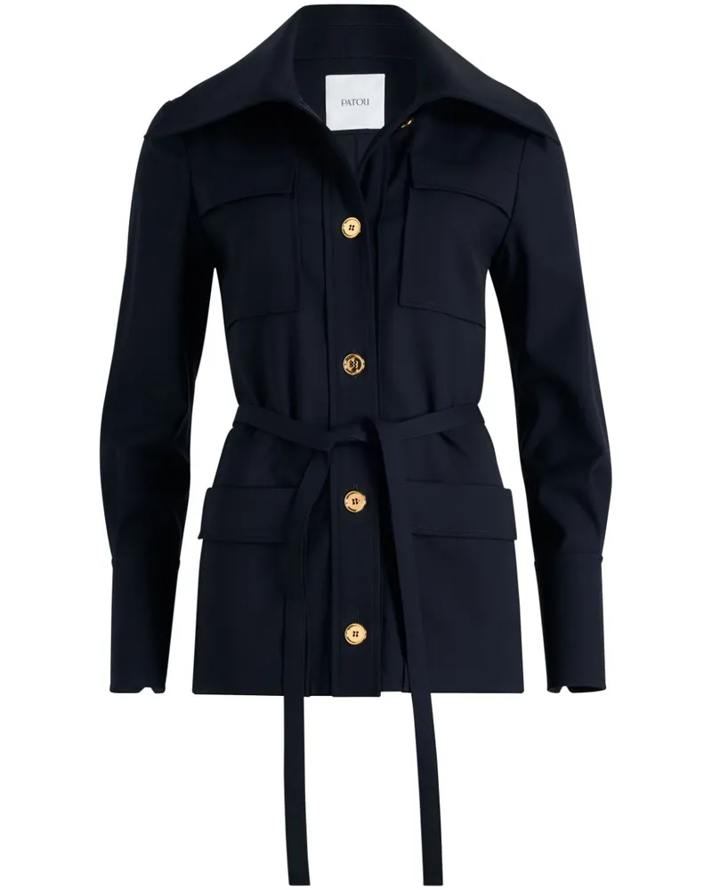 Patou Safari Twill-Jacke - Blau Blau