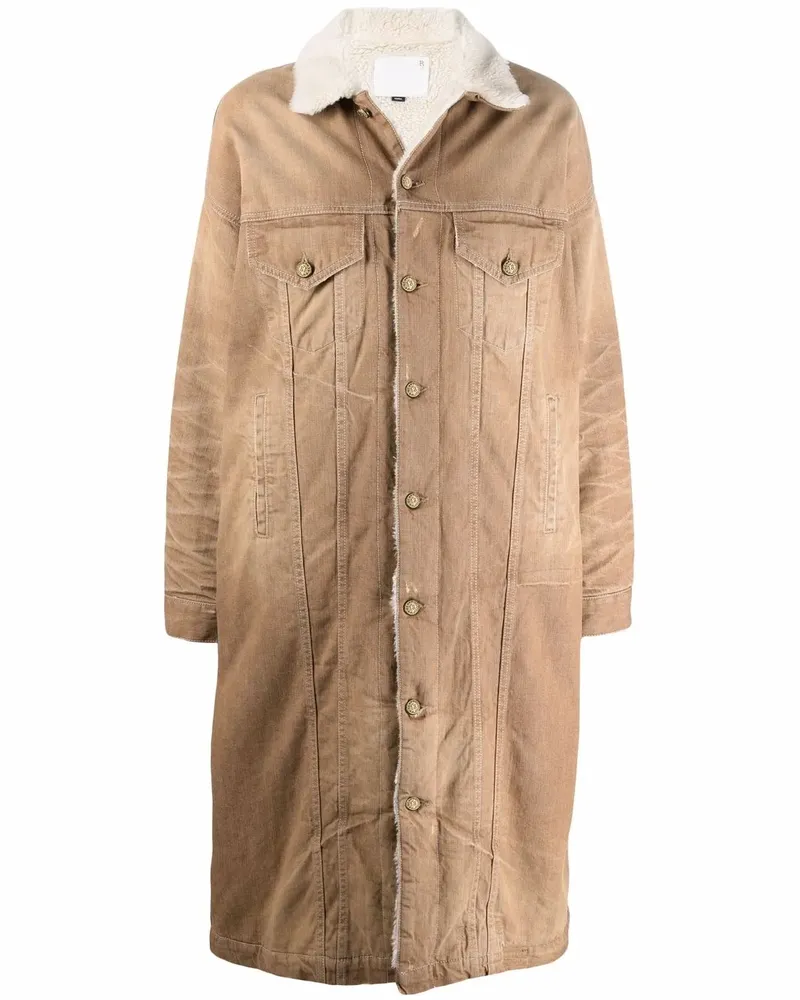R13 Oversized-Jeansmantel - Braun Braun