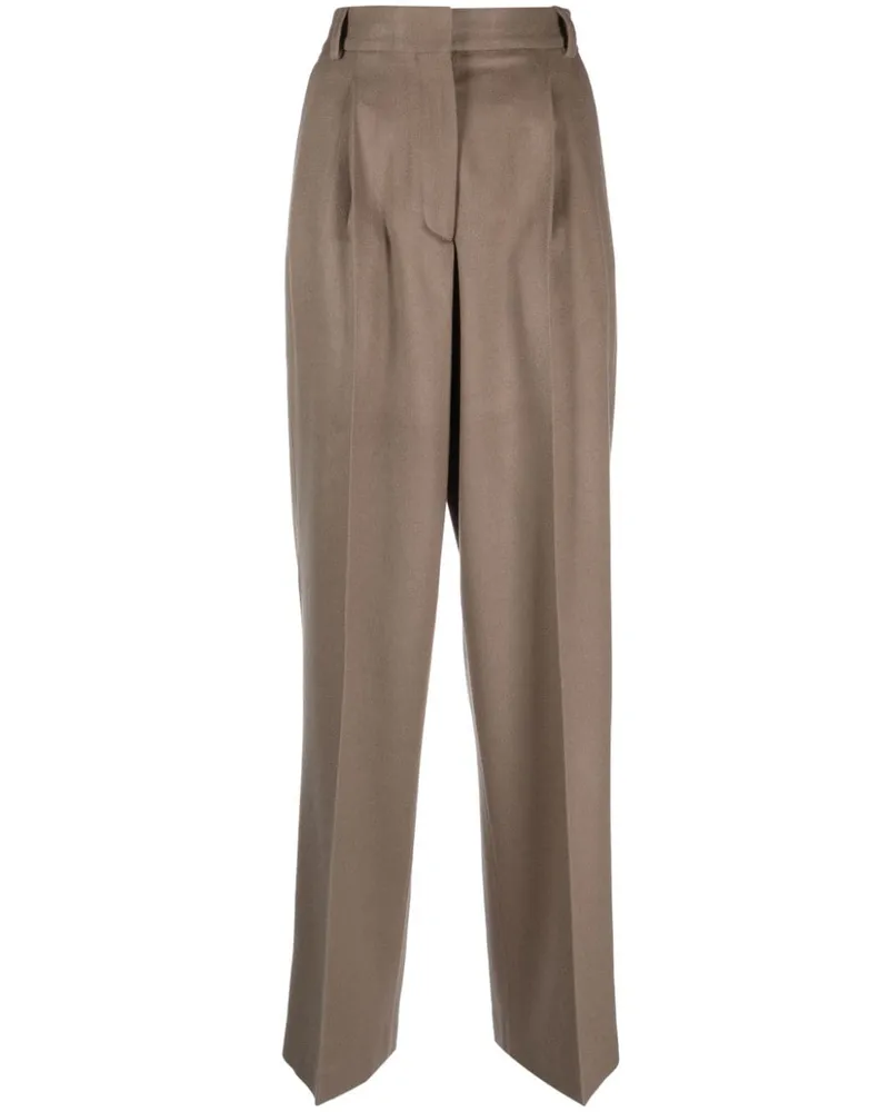 Officine Generale Hose mit weitem Bein Nude