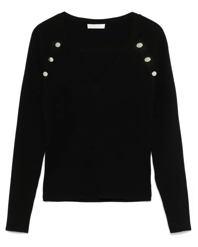 Liu Jo Pullover mit V-Ausschnitt - Schwarz Schwarz
