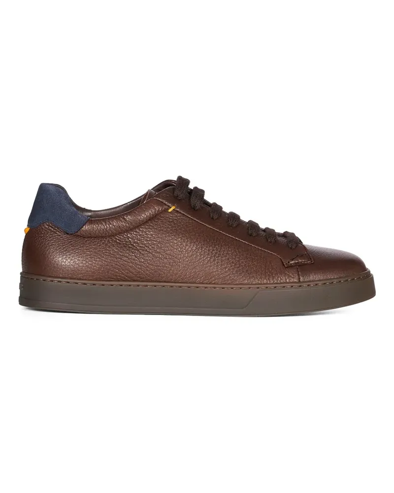 Doucal´s Sneakers aus gekörntem Leder - Braun Braun