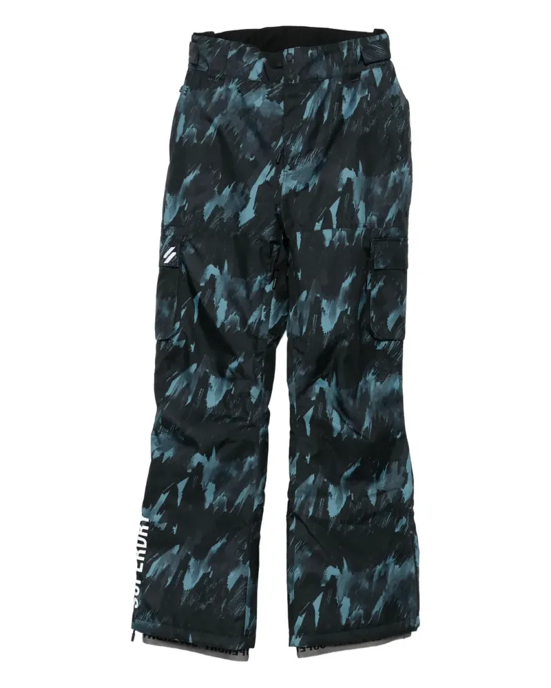 Superdry. Rescue Hose mit Camouflagemuster - Schwarz Schwarz