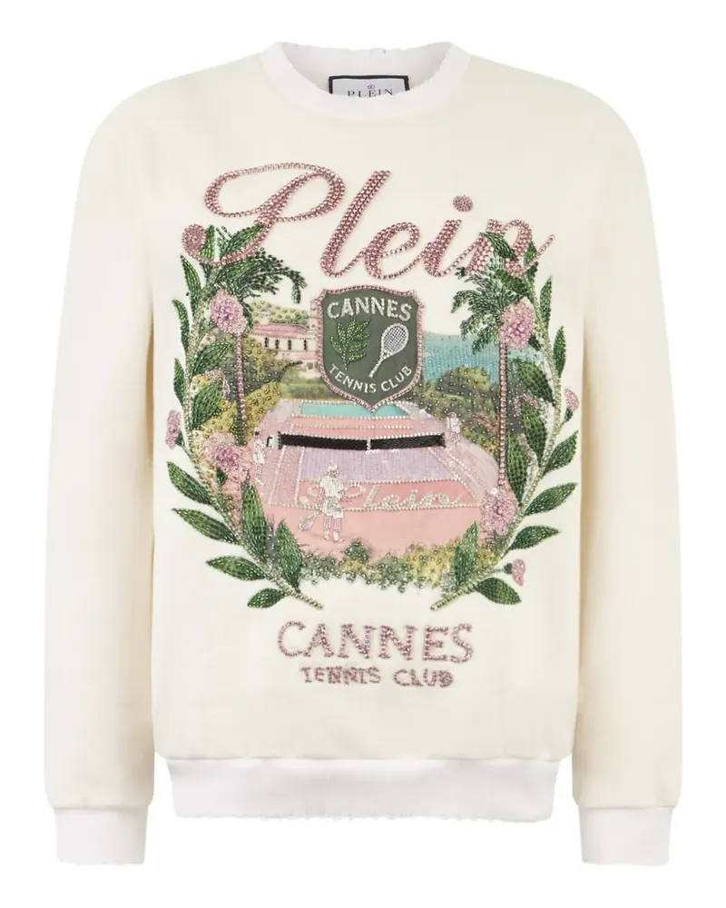 Philipp Plein Sweatshirt mit Strass - Weiß Weiß