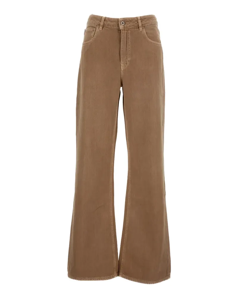 Adriano Goldschmied logo-patch jeans - Braun Braun