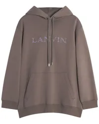 Lanvin Hoodie mit Perlenstickerei Braun