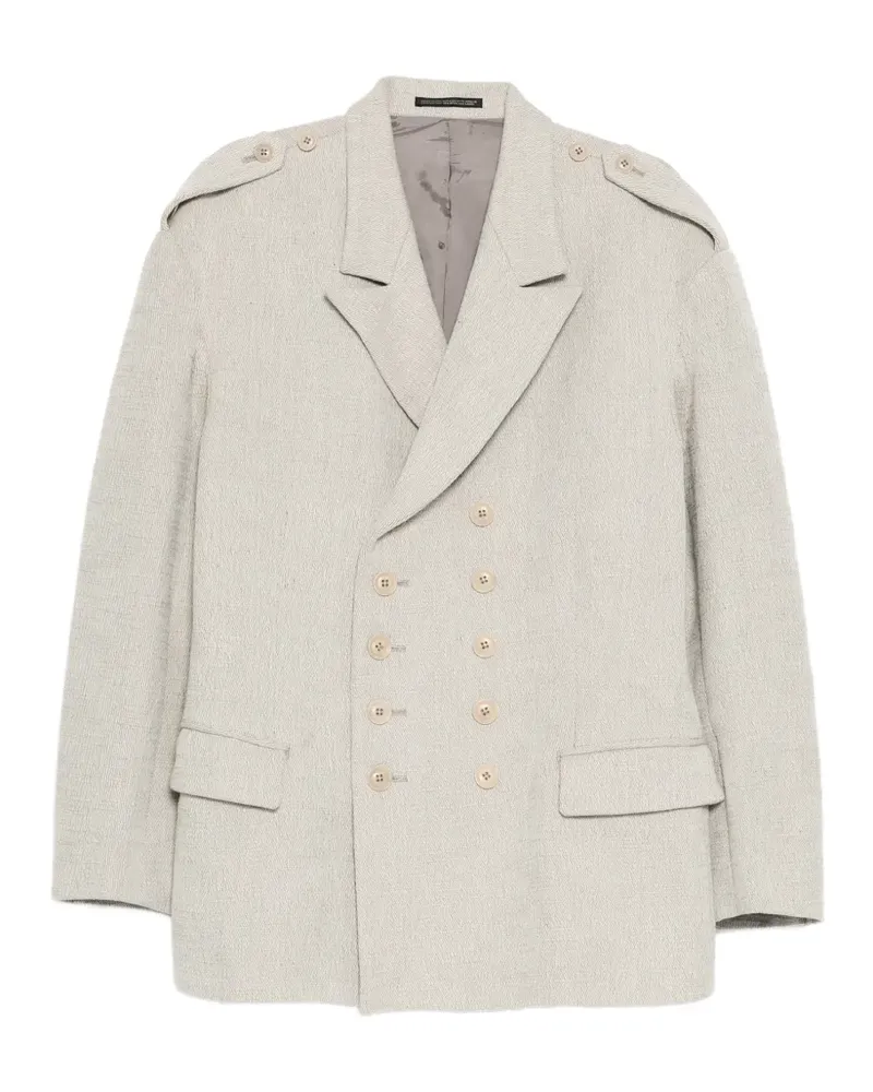 Yohji Yamamoto Doppelreihige Handspan Jacke - Nude Nude