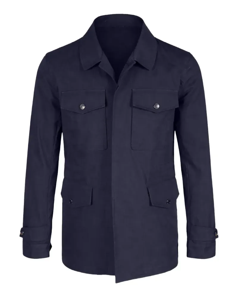 Kiton chest-pocket coat - Blau Blau