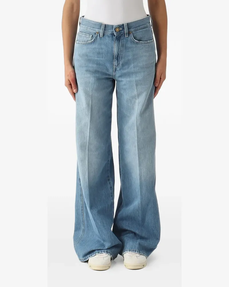 PT TORINO wide-leg faded jeans - Blau Blau