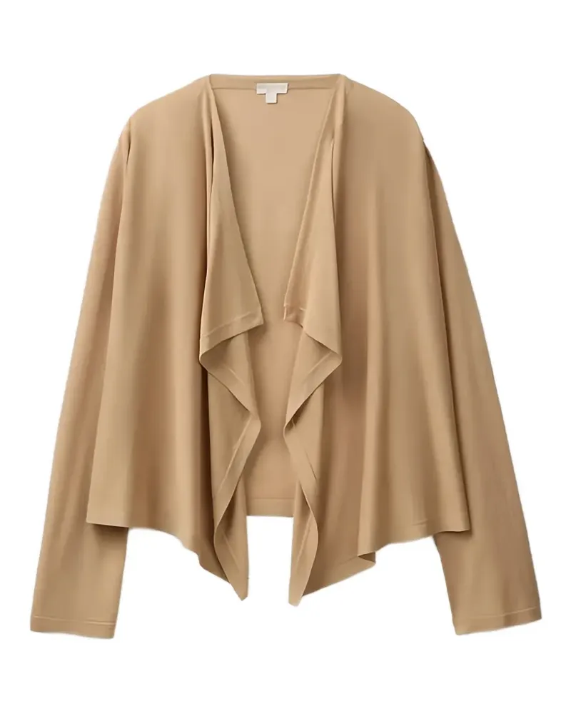 Benetton draped long-sleeve cardigan - Nude Nude