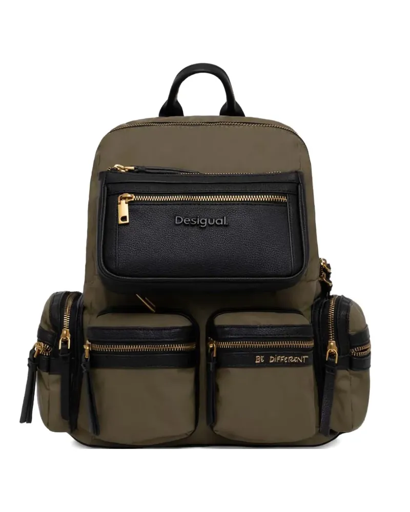 Desigual High-Capacity Rucksack mit Taschen - Grün Grün