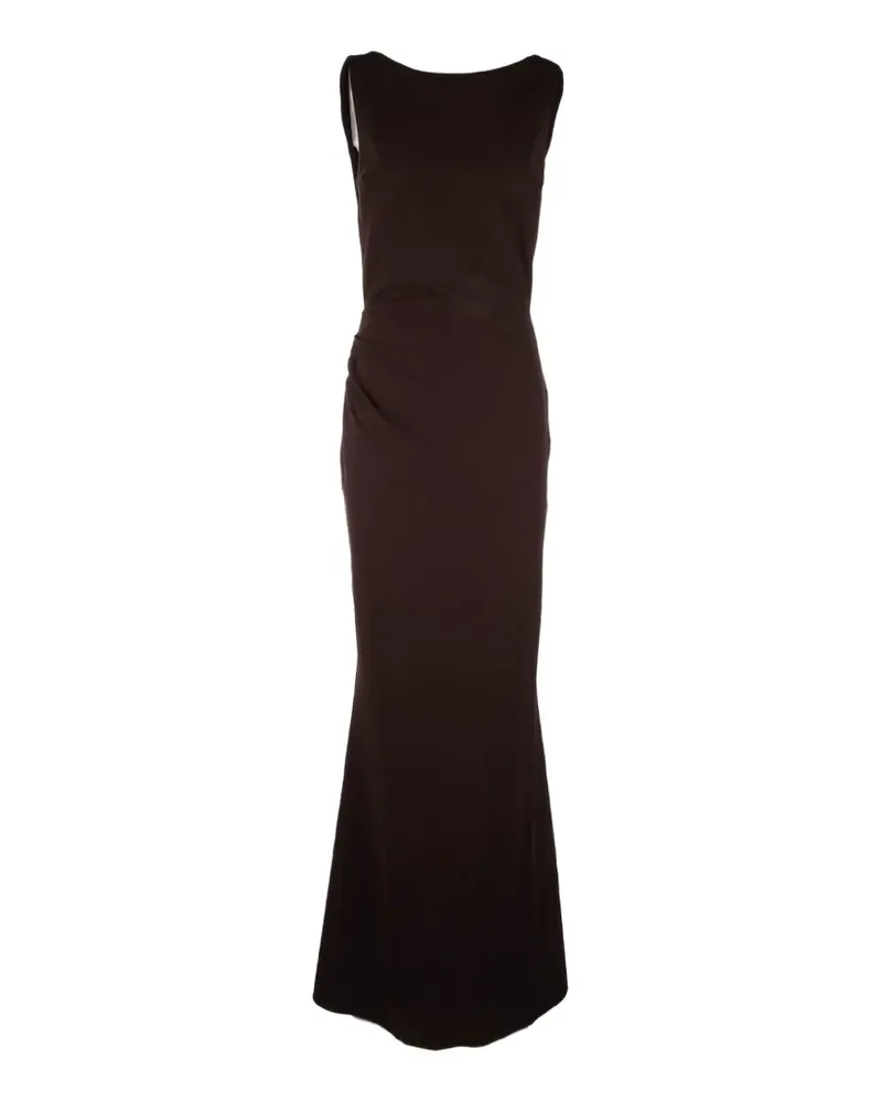 Chiara Boni Ajour draped dress - Braun Braun