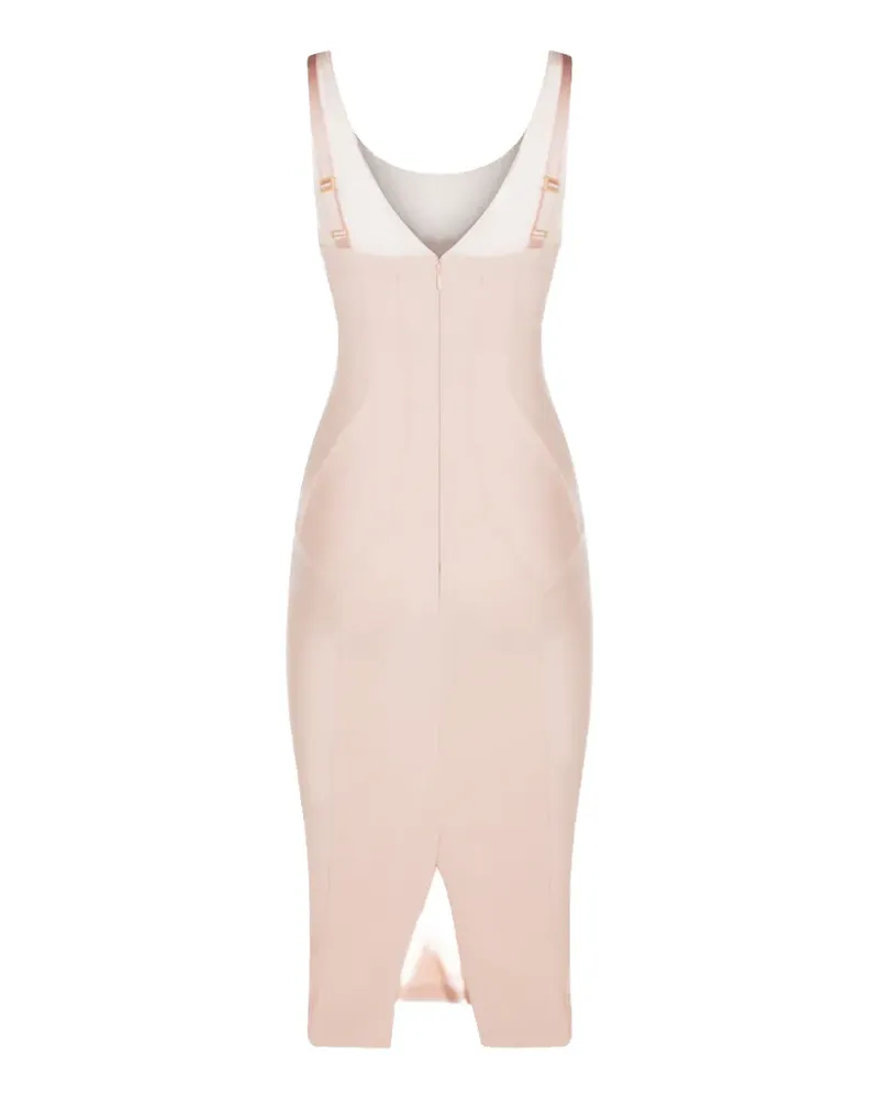 Elisabetta Franchi straps-detail midi dress - Nude Nude