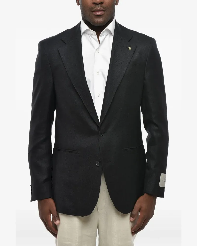 Corneliani single-breasted jetted-pocket blazer - Schwarz Schwarz