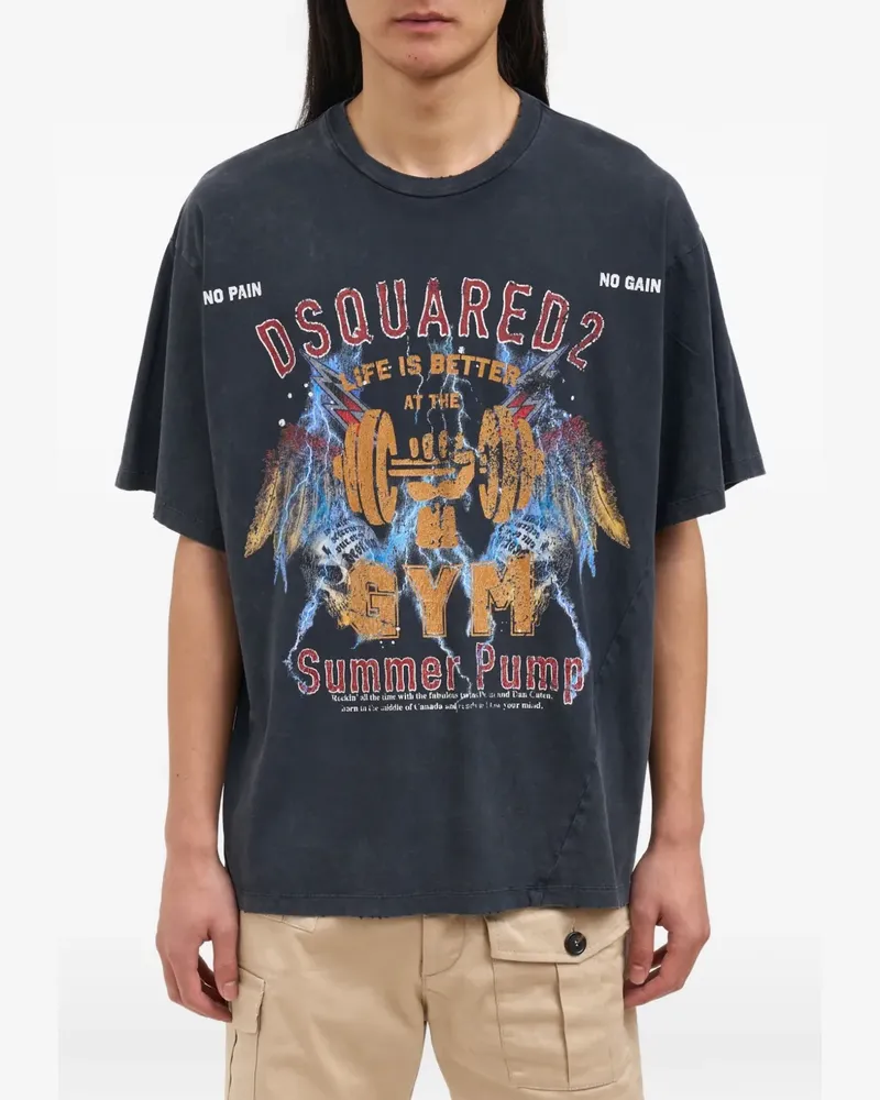 Dsquared2 Rock Wash Iron T-Shirt - Grau Grau