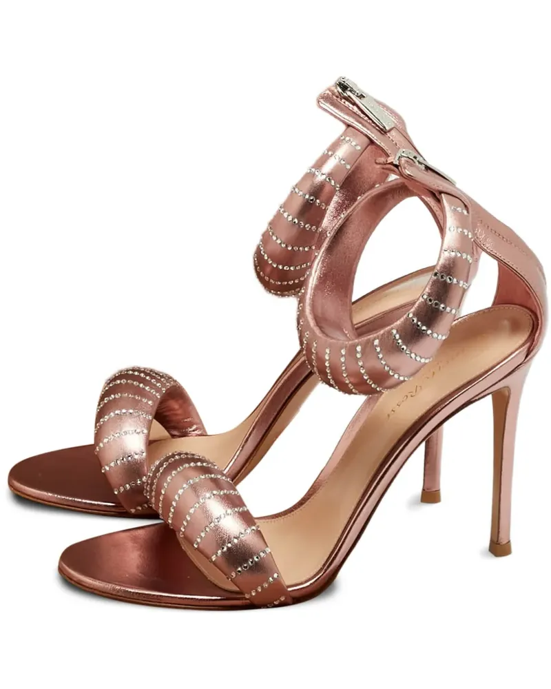 Gianvito Rossi crystal-embellished sandals - Rosa Rosa