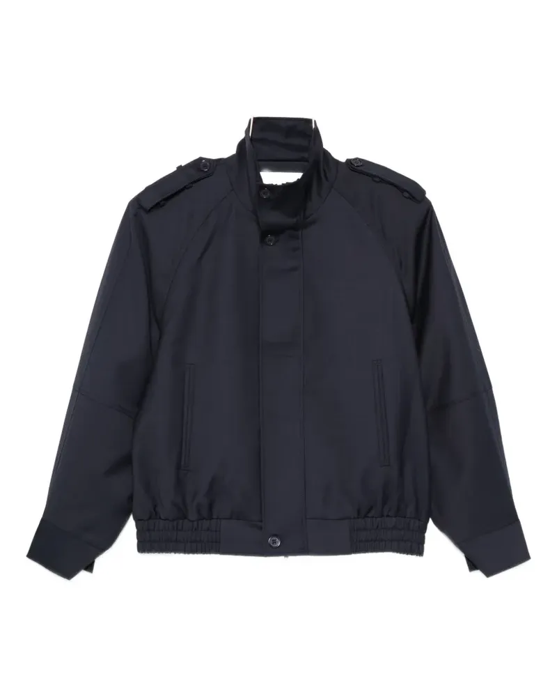 FRANKIE Shop Kelly epaulette-detail zip-up jacket - Blau Blau