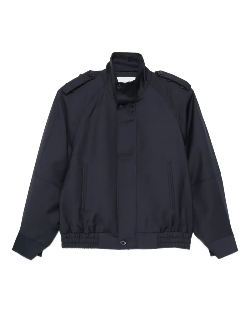 FRANKIE Shop Kelly epaulette-detail zip-up jacket - Blau Blau