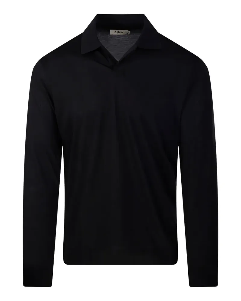 Altea Klassisches Langarmshirt - Schwarz Schwarz