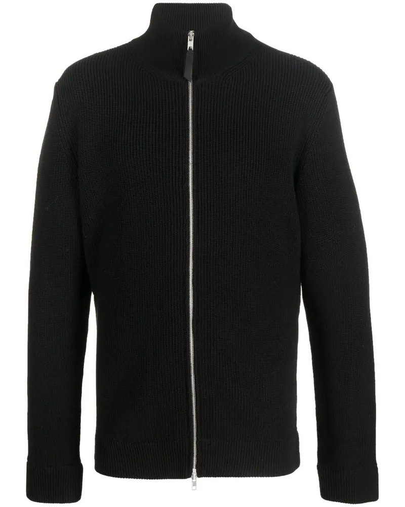 Maison Margiela Gerippter Cardigan mit Reißverschluss - Schwarz Schwarz