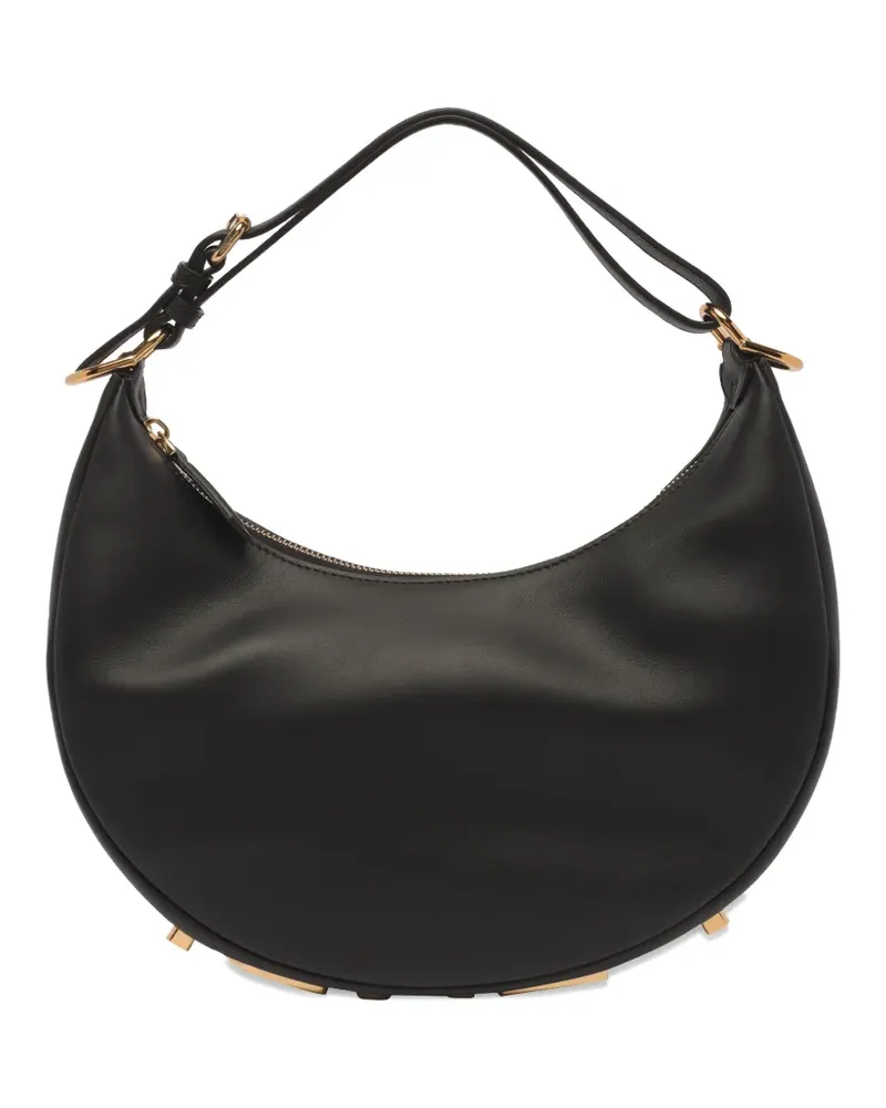 Fendi small graphy leather shoulder bag - Schwarz Schwarz