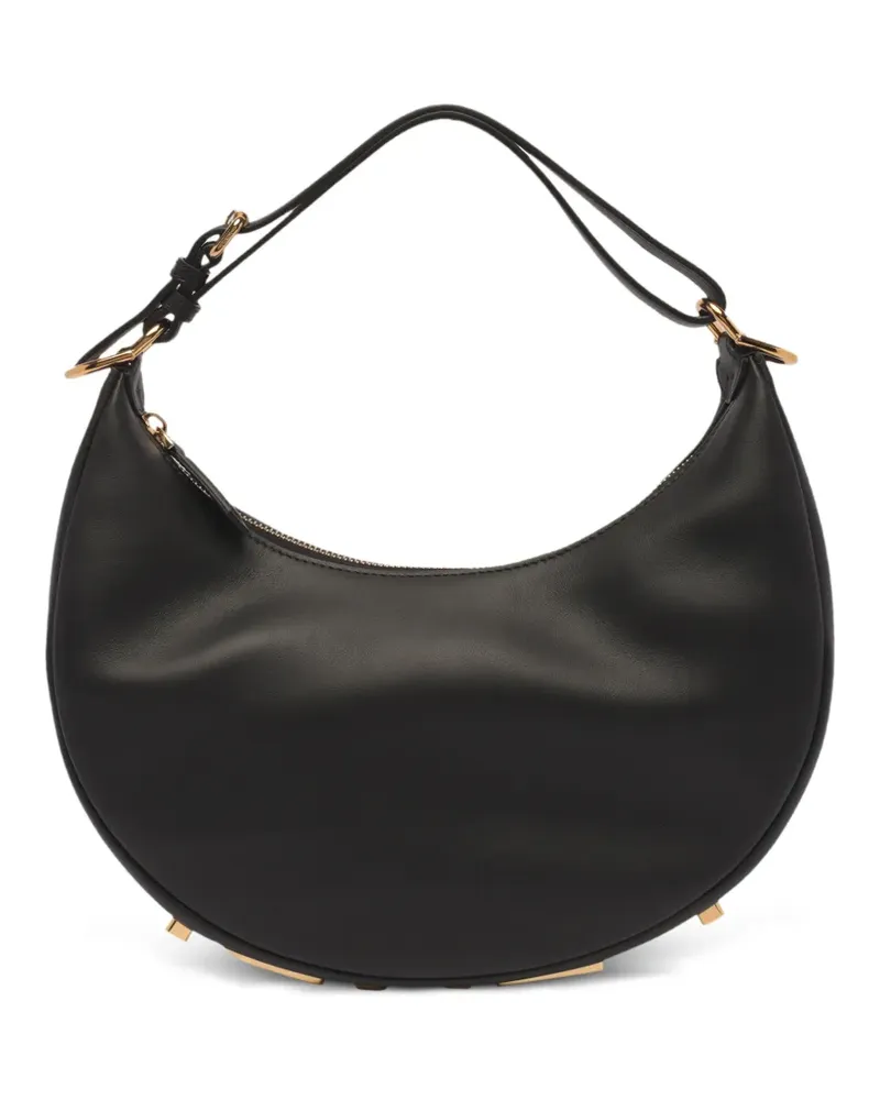 Fendi small graphy leather shoulder bag - Schwarz Schwarz