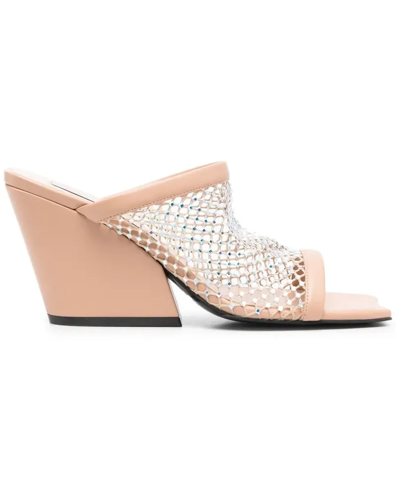 Stella McCartney Mules mit Kristallen - Nude Nude