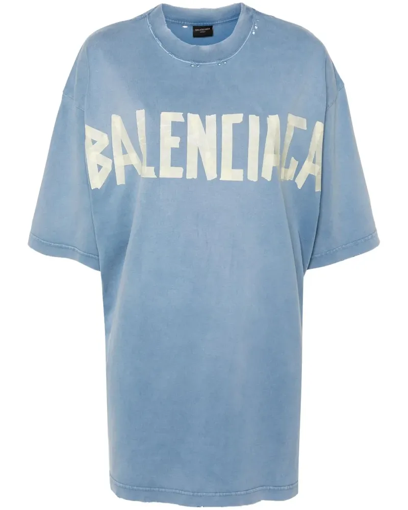 Balenciaga Tape Type T-Shirt - Blau Blau
