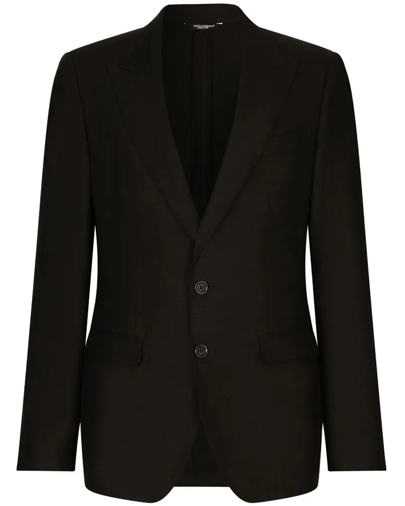 Dolce & Gabbana Sakko aus Leinen - Schwarz Schwarz