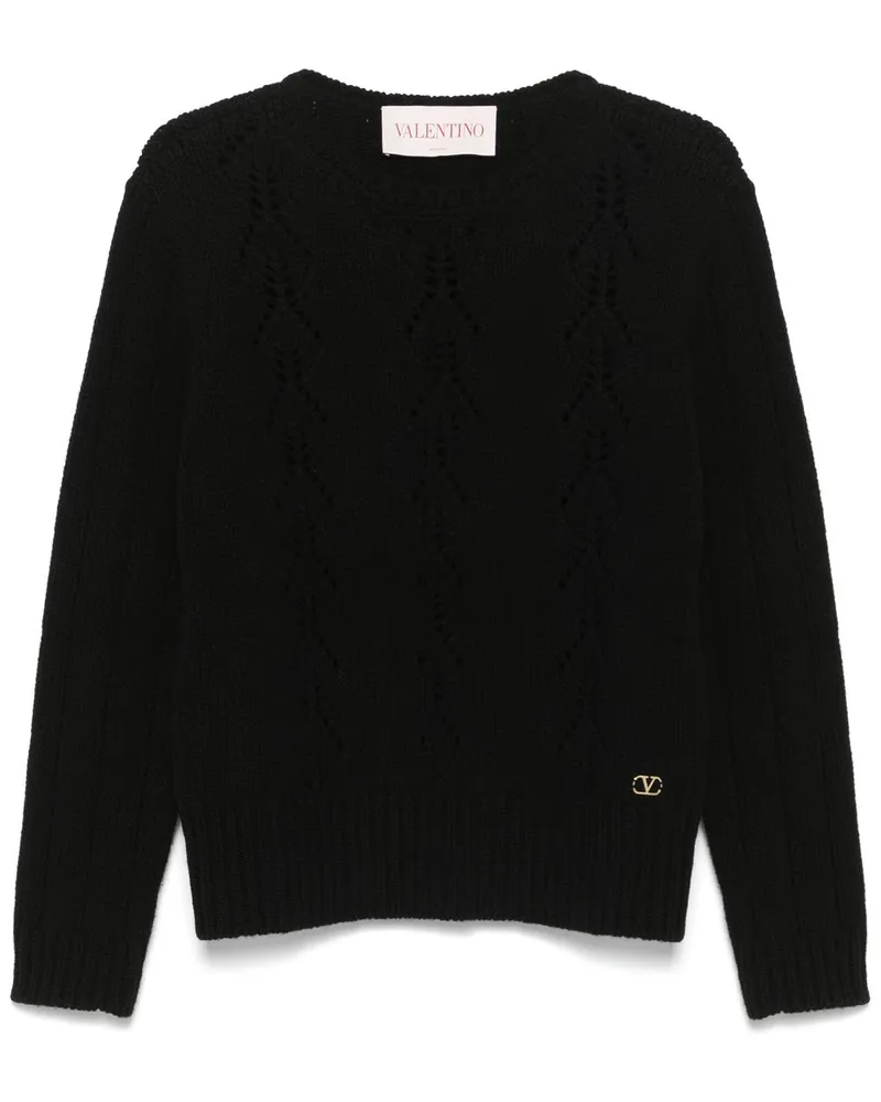 Valentino Garavani Pullover mit VLogo Signature - Schwarz Schwarz