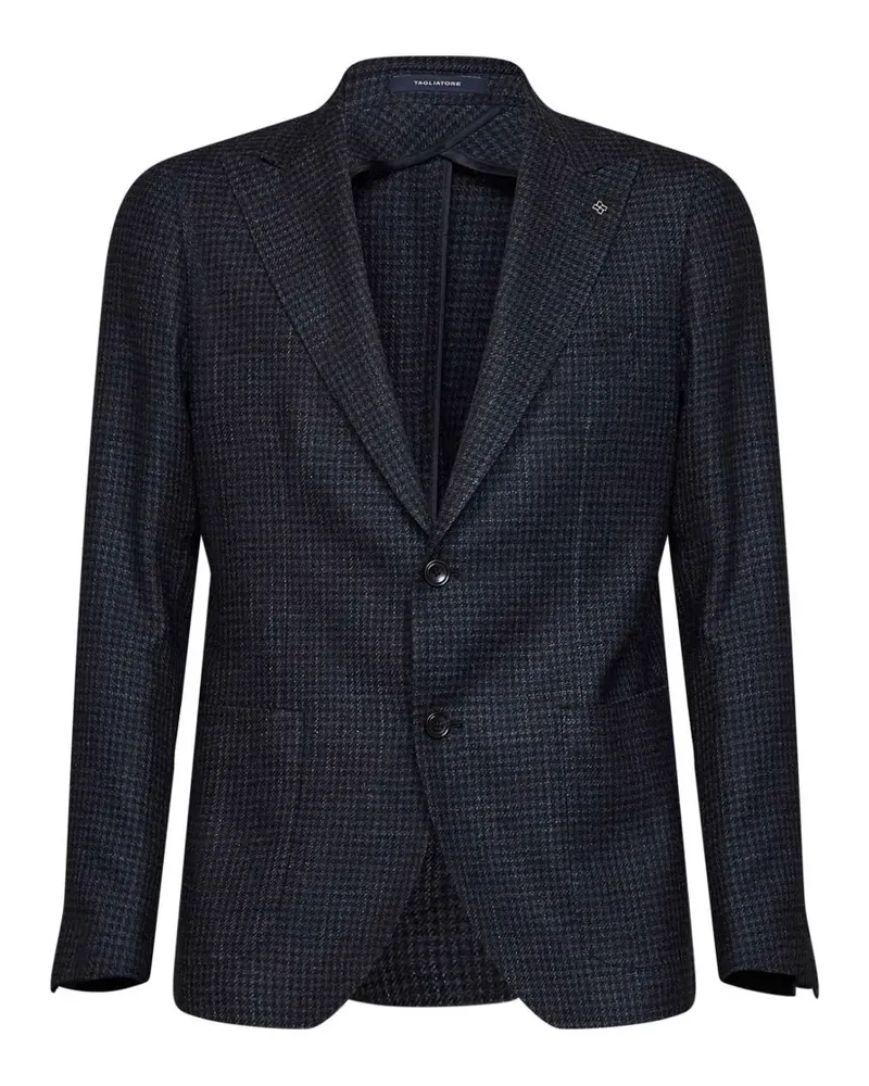Tagliatore Jacke mit Hahnentrittmuster - Blau Blau