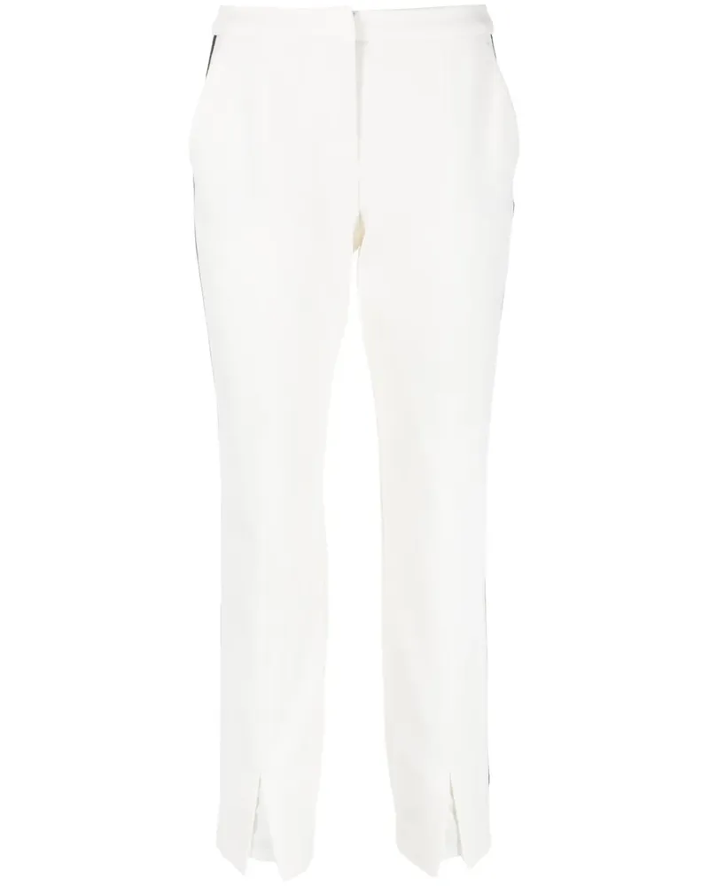 Karl Lagerfeld Straight-Leg-Hose mit Logo - Weiß Weiß