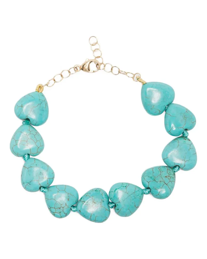 JIA JIA turquoise heart bracelet - Blau Blau