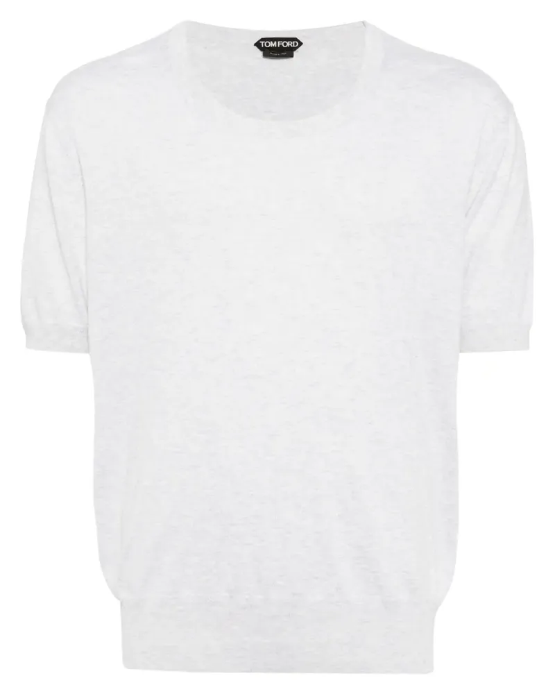 Tom Ford Gestricktes T-Shirt - Grau Grau