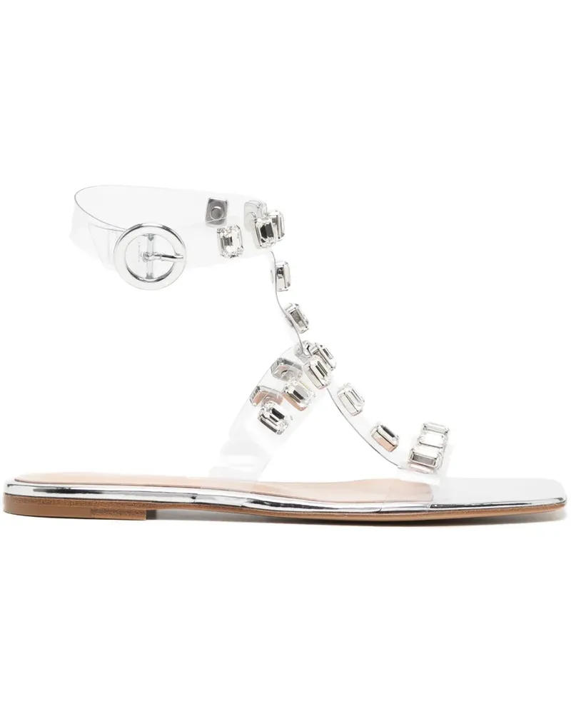 Gianvito Rossi Sandalen mit Kristallen - Silber Silber