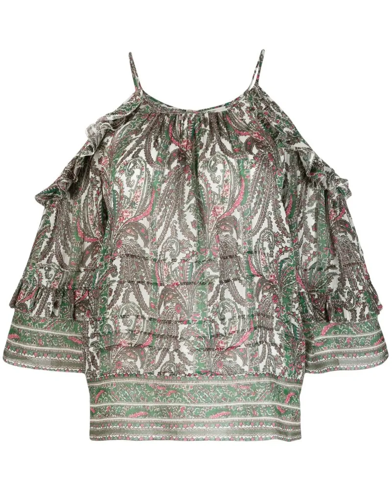 Isabel Marant Gabia Oberteil mit grafischem Print - Weiß Weiß