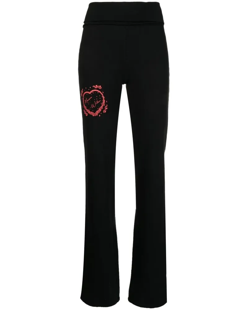 Maisie Wilen Jogginghose mit Logo-Print - Schwarz Schwarz