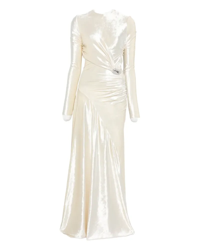 Paco Rabanne draped velvet gown - Nude Nude
