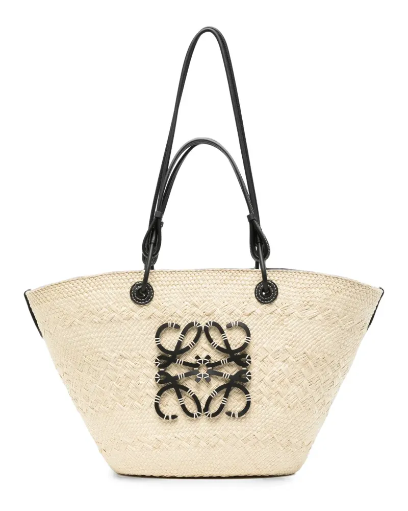 Loewe Mittelgroßer Tote Bag mit Anagram-Patch - Nude Nude
